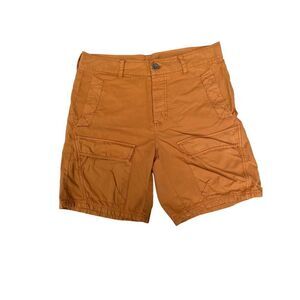 Comstock&co 100% cotton orange cargo shorts size 34